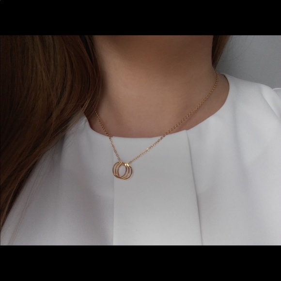 Karma three ringed summer quote necklace - Picture 3 of 4